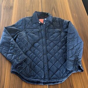 J. Crew Navy Quilted Puffer Shirt Jacket Shacket in size small